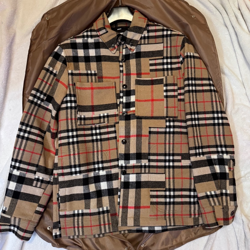 Burberry Wool Check Pattern Jacket